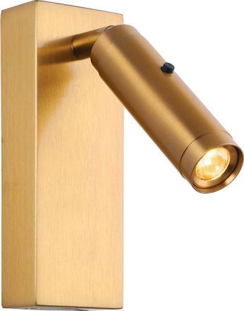 Zambelis Lights Απλίκα Τοίχου LED 3W Μεταλλική Brass H-68