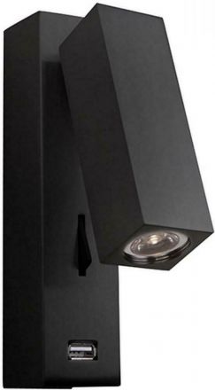 Zambelis Lights Απλίκα Τοίχου LED 3W Μεταλλική Μαύρη H-35