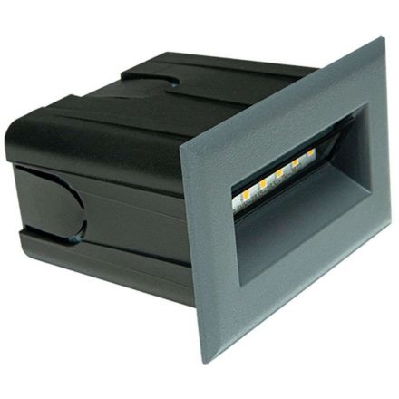 Zambelis Lights Χωνευτό Φωτιστικό LED 3W 3000K 195Lm Γραφίτης IP65