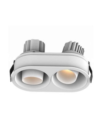 Zambelis Lights Χωνευτό Spot LED 2x10W 3000K 1440Lm 38° Λευκό IP44