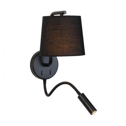 Zambelis Lights Δίφωτη Απλίκα Τοίχου LED 3W Μαύρη/Καφέ H-57