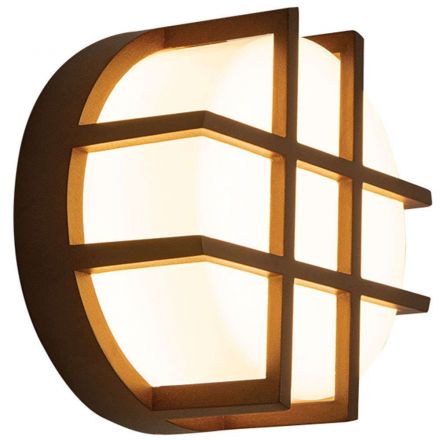 Zambelis Lights Επίτοιχη Απλίκα LED 10W 3000K 880Lm Σκούρο Καφέ IP65