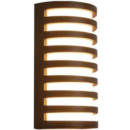Zambelis Lights Επίτοιχη Απλίκα LED 10W 3000K 929Lm Σκούρο Καφέ IP65
