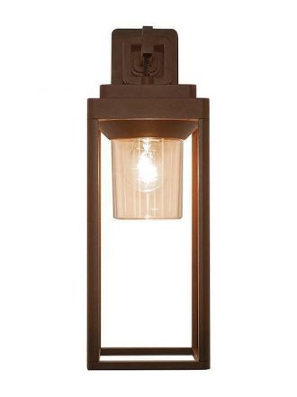Zambelis Lights Επίτοιχη Απλίκα LED 1xE27 Αλουμίνιο Σκούρο Καφέ IP65
