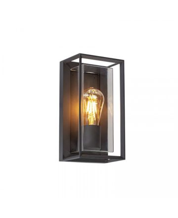 Zambelis Lights Επίτοιχο Φωτιστικό 1xE27 Γραφίτης-Φιμέ IP65