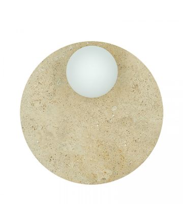 Zambelis Lights Επίτοιχο Φωτιστικό 1xG9 Φυσική Πέτρα-Οπάλ Γυαλί