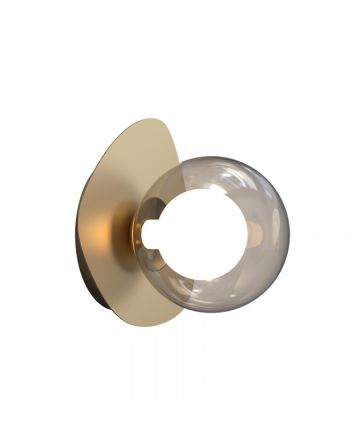 Zambelis Lights Επίτοιχο Φωτιστικό G9 Χρυσό-Φιμέ Γυαλί 16cm