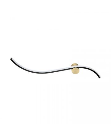 Zambelis Lights Επίτοιχο Φωτιστικό LED 14W 3000K Μαύρο Ματ-Χρυσό Ματ