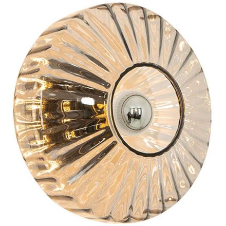 Zambelis Lights Επίτοιχο Φωτιστικό LED 1xE27 Σκούρο Γκρι-Smoke Γυαλί