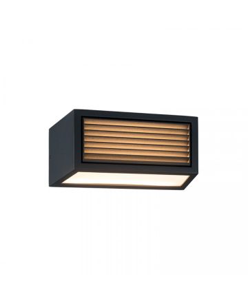 Zambelis Lights Επίτοιχο Φωτιστικό Up-Down 1xE27 Γραφίτης Καφέ IP54