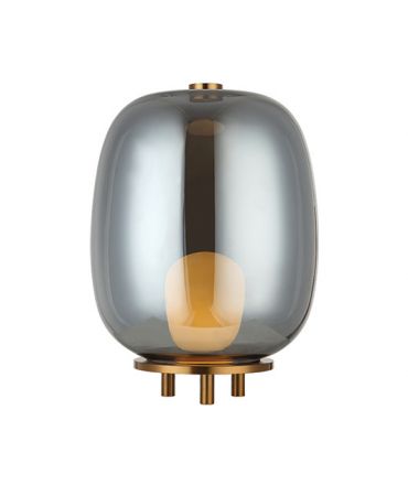 Zambelis Lights Επιτραπέζιο Φωτιστικό LED G9 Μέταλλο/Γυαλί Smoke/Gold