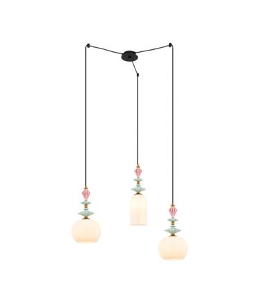 Zambelis Lights Κρεμαστό Φωτιστικό 3xE27 Μέταλλο - Γυαλί 22152