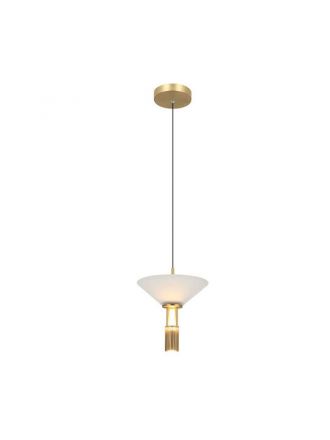 Κρεμαστό Φωτιστικό LED 10W 3000K 780Lm Χρυσό Ματ Dimmable