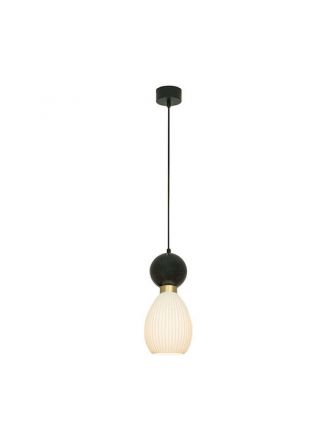 Κρεμαστό Φωτιστικό LED 1xE14 Μάρμαρο Μαύρο 14cm
