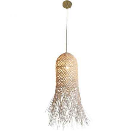 Κρεμαστό Φωτιστικό LED 1xE27 Rattan-Χρυσό Ματ 25x80cm