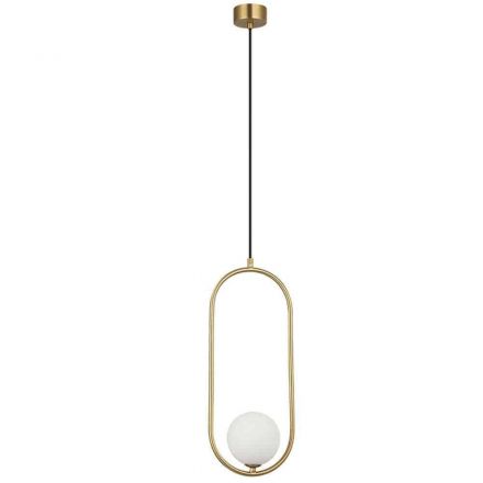 Κρεμαστό Φωτιστικό LED 1xG9 Οπάλ Γυαλί - Χρυσό 50cm