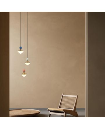 Zambelis Lights Κρεμαστό Φωτιστικό LED 20W 3000K Κεραμικό-Γυαλί-Μέταλλο Ορείχαλκος