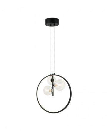 Zambelis Lights Κρεμαστό Φωτιστικό LED 20W+3xG9 Μαύρο Αλουμίνιο