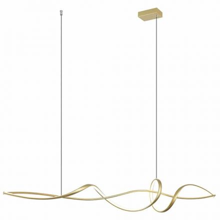 Κρεμαστό Φωτιστικό LED 27W 3000K 2233Lm Χρυσό Ματ Dimmable