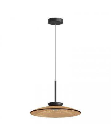 Κρεμαστό Φωτιστικό LED 31W 2700K-3000K Μαύρο Ματ - Ταμπα Γυαλί