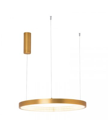 Κρεμαστό Φωτιστικό Ø60 LED 34W 3000K  - Triac dimmable - Χρυσό Ματ