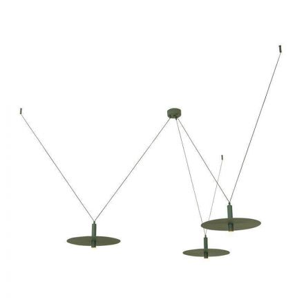 Zambelis Lights Κρεμαστό Φωτιστικό LED 3x7W 3000K 2305Lm Πράσινο