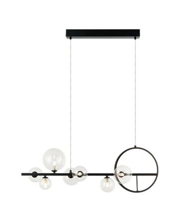Zambelis Lights Κρεμαστό Φωτιστικό LED G9 12W Μέταλλο/Γυαλί Μαύρο