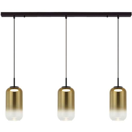 Zambelis Lights Κρεμαστό Φωτιστικό Μπάρα LED 3x12W 3000K 1950Lm Χρυσό Γυαλί