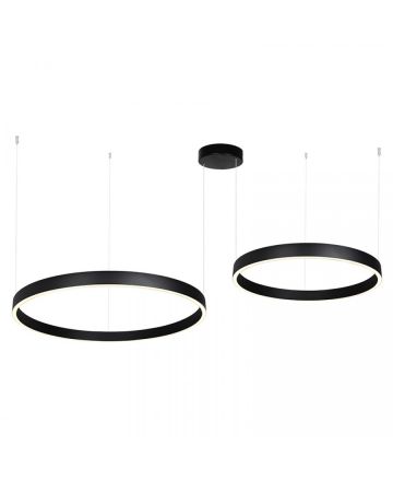 Κρεμαστό Φωτιστικό Up-Down LED 118W 6294lm 3000K TRIAC Dimmable - Μαύρο