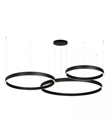 Zambelis Lights Κρεμαστό Φωτιστικό Up-Down LED 174W 3000K TRIAC Μαύρο