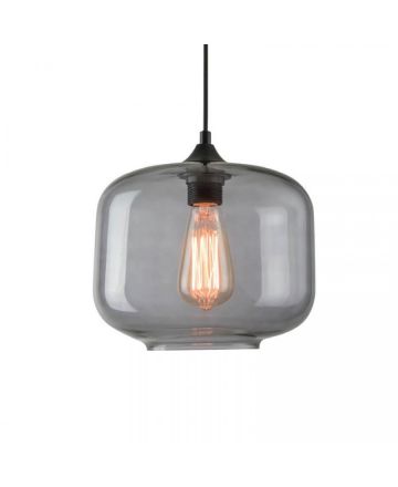 Zambelis Lights Κρεμαστό Φωτιστικό Γυαλί Ø24cm Μοντέρνο Φιμέ