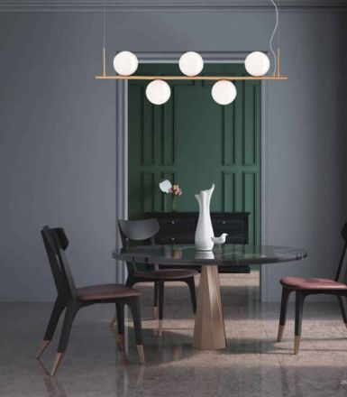 Zambelis Lights Κρεμαστό Φωτιστικό Μοντέρνο 5xE14 Πολύφωτο Χρυσό Ματ