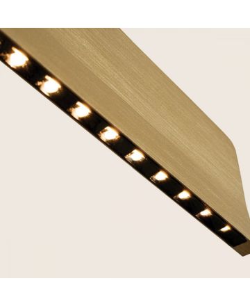Κρεμαστό Γραμμικό Φωτιστικό LED 46W 3000K Μαύρο-Χρυσό