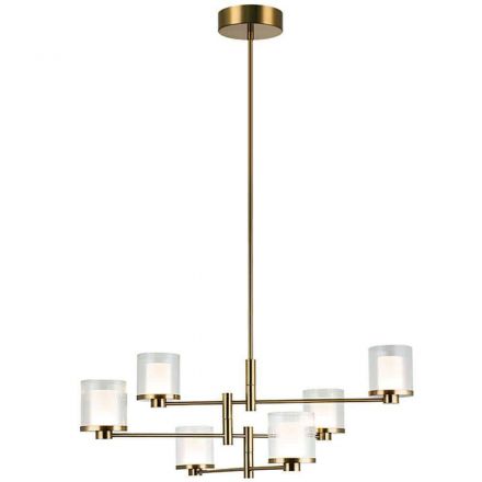 Zambelis Lights Κρεμαστό Πολύφωτο Φωτιστικό LED 42W 3000K 4346Lm Cri90 Χρυσό Ματ