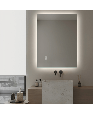 Zambelis Lights Ορθογώνιος Καθρέπτης Με LED Φως Backlight 20W Με Διακόπτες Αφής IP44