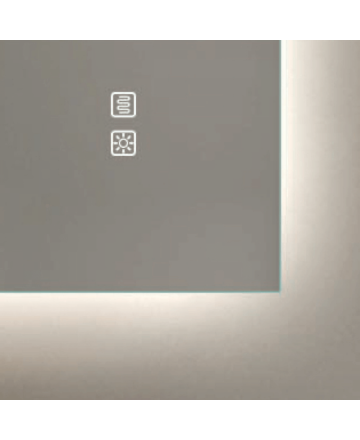 Zambelis Lights Ορθογώνιος Καθρέπτης Με LED Φως Backlight 20W Με Διακόπτες Αφής IP44