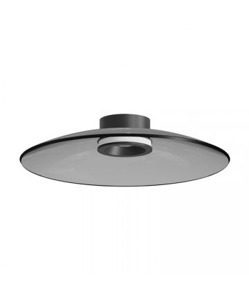 Zambelis Lights Πλαφονιέρα LED 30W 2700Κ-3000K Μαύρο Ματ-Φιμέ Γυαλί 50cm