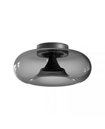 Zambelis Lights Πλαφονιέρα LED 30W 2700Κ-3000K Μαύρο Ματ-Φιμέ Γυαλί