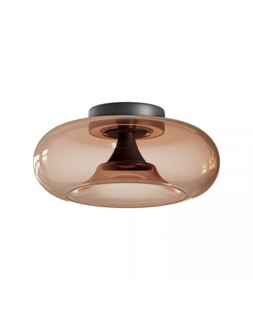 Zambelis Lights Πλαφονιέρα LED 30W 2700Κ-3000K Μαύρο Ματ-Τάμπα Γυαλί