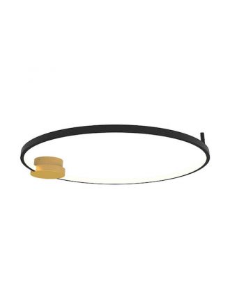 Zambelis Lights Πλαφονιέρα LED 32W 3000K 1895Lm Dimmable Χρυσό Ματ-Μαύρο Ματ Ring