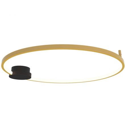 Zambelis Lights Πλαφονιέρα LED 32W 3000K 1895Lm Dimmable Μαύρο Ματ-Χρυσό Ματ Ring