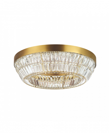 Zambelis Lights Πλαφονιέρα LED 38W Αντικέ Μπρονζέ με Κρύσταλλο