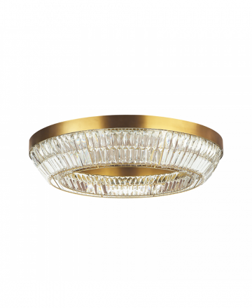 Zambelis Lights Πλαφονιέρα LED 55W Αντικέ Μπρονζέ με Κρύσταλλο