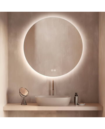 Zambelis Lights Στρογγυλός Καθρέπτης Με LED Φως Backlight 15W Με Διακόπτες Αφής IP44