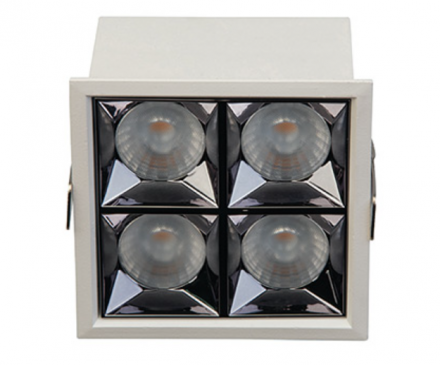 Zambelis Lights Τετράφωτο Χωνευτό Σποτ LED 12W S102
