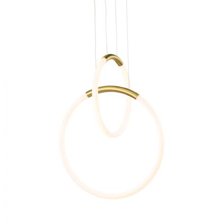 ACA Κρεμαστό Φωτιστικό LED 24W 3000K 1680LM VENUS Ορείχαλκο Μεταλλικό IP20 40X30XH164CM