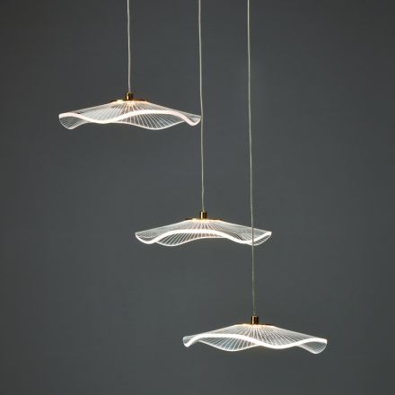 NINFEA Κρεμαστό Φωτιστικό LED 15W 3000K 1050LM - Ορείχαλκο 